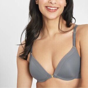 Lively Size 36DDD NEW Smoke Gray Front Close Supportive Underwired T-Shirt Bra